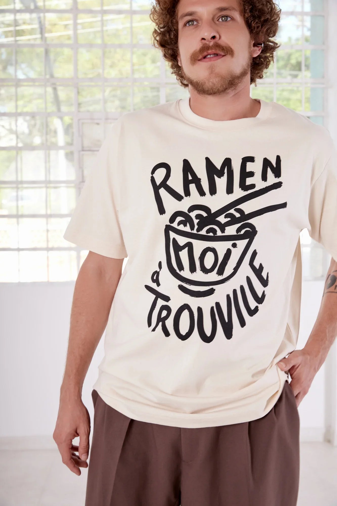 T-shirts sérigraphiés en coton bio "Ramen-Moi" - Créations françaises